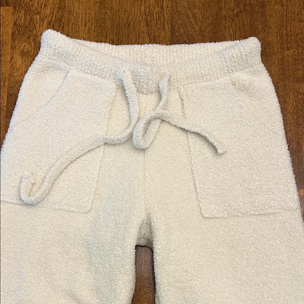 Women's Cream Fleece Joggers